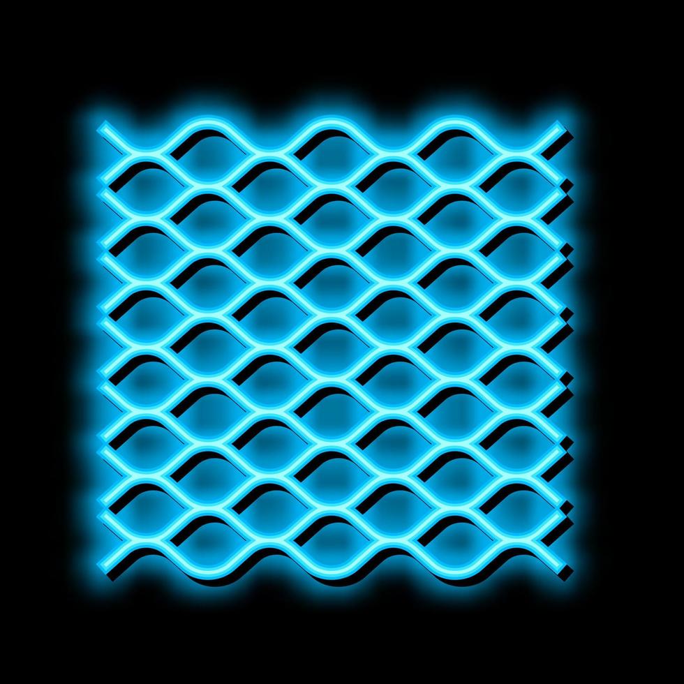 expanded sheet metal neon glow icon illustration vector