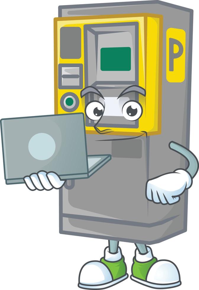 Parking ticket machine icon design vector