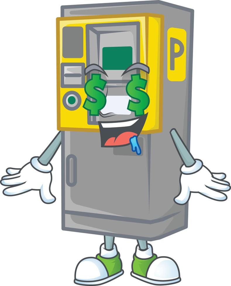 Parking ticket machine icon design vector