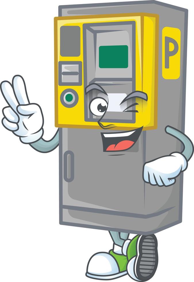 Parking ticket machine icon design vector