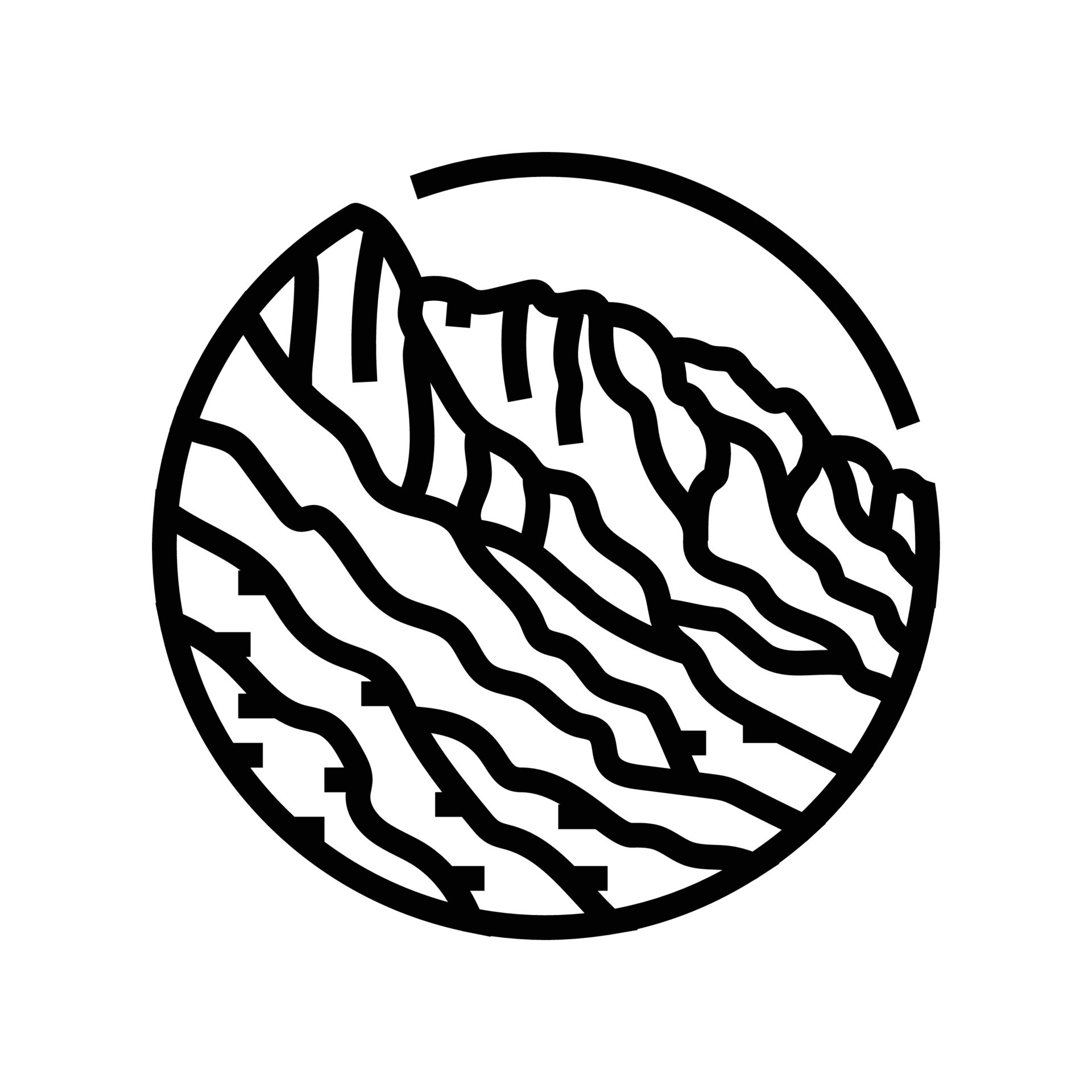 rocky mountain landscape line icon vector illustration 20586841 Vector