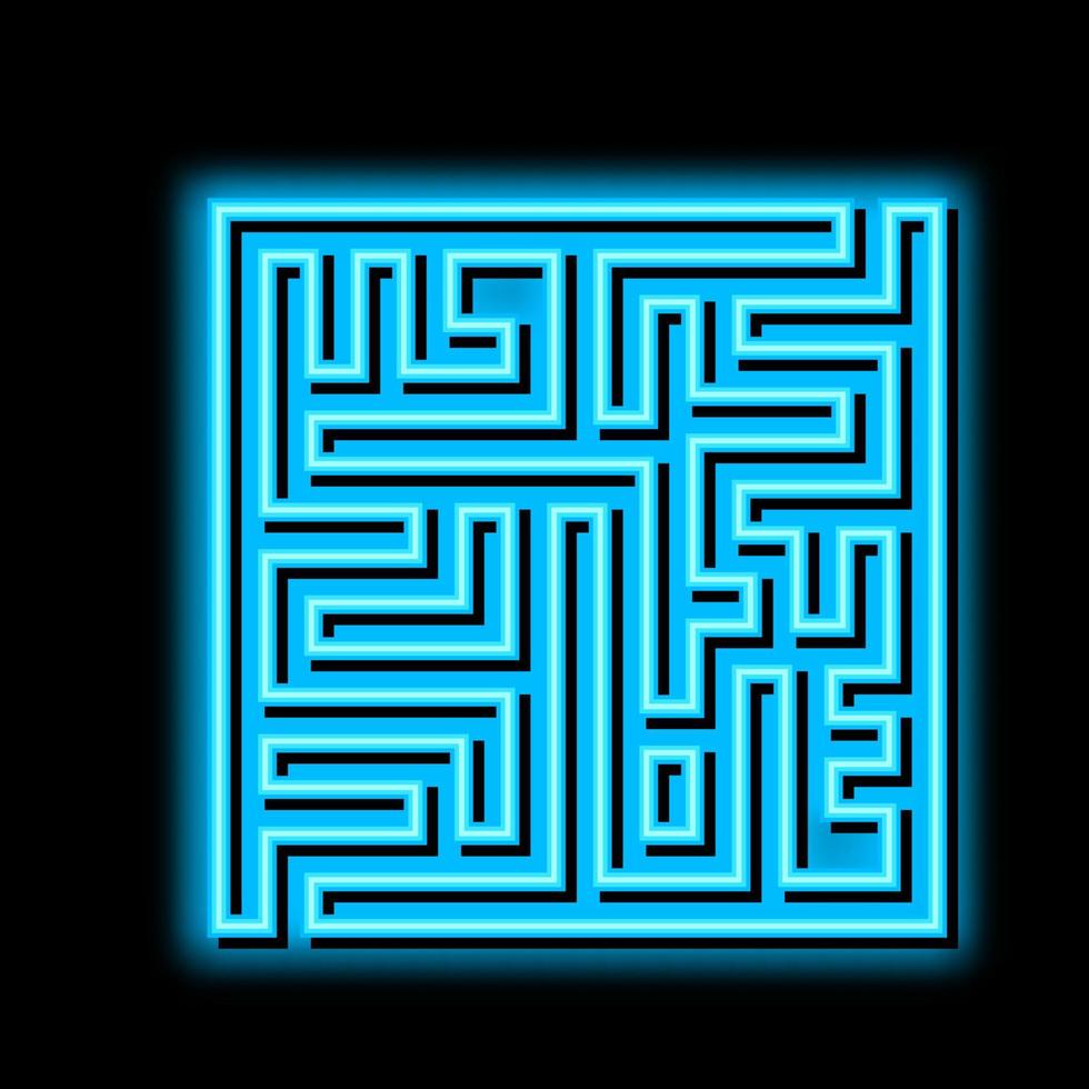 maze labyrinth ancient greece neon glow icon illustration vector