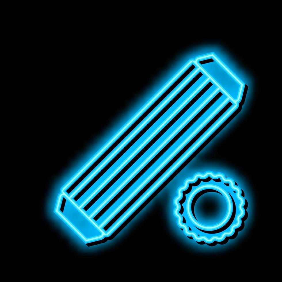 dowel screw neon glow icon illustration vector