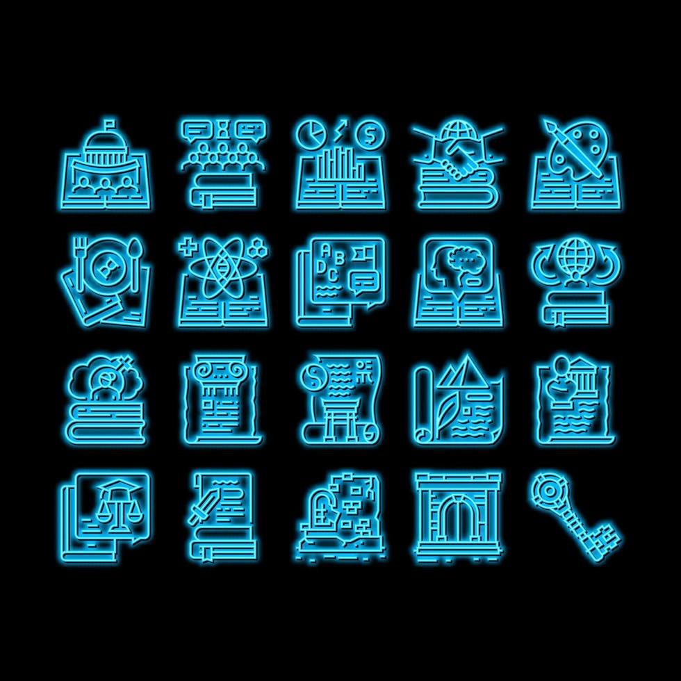 History Learn Educational Lesson neon glow icon illustration vector