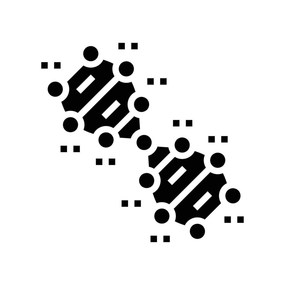 genetic molecular structure glyph icon vector illustration