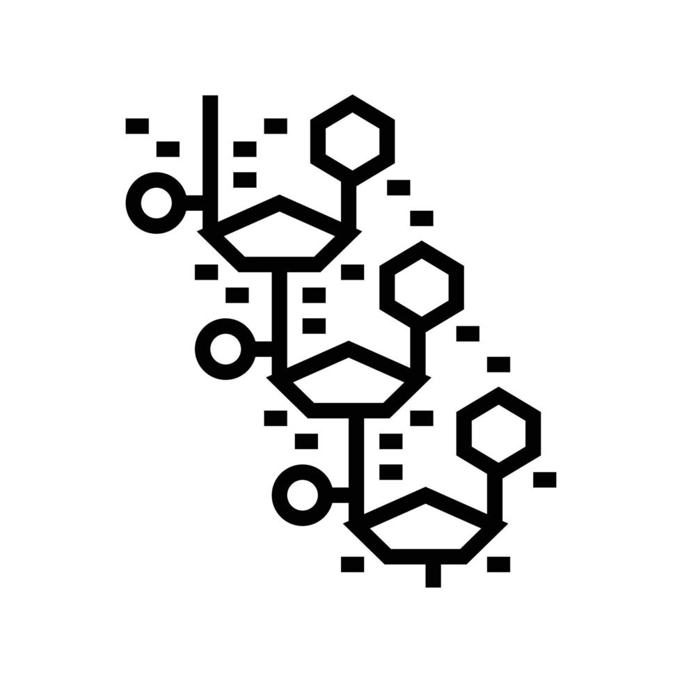 health molecular structure line icon vector illustration