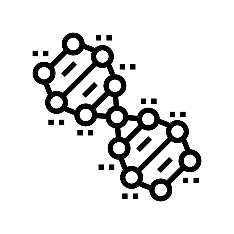 genetic molecular structure line icon vector illustration