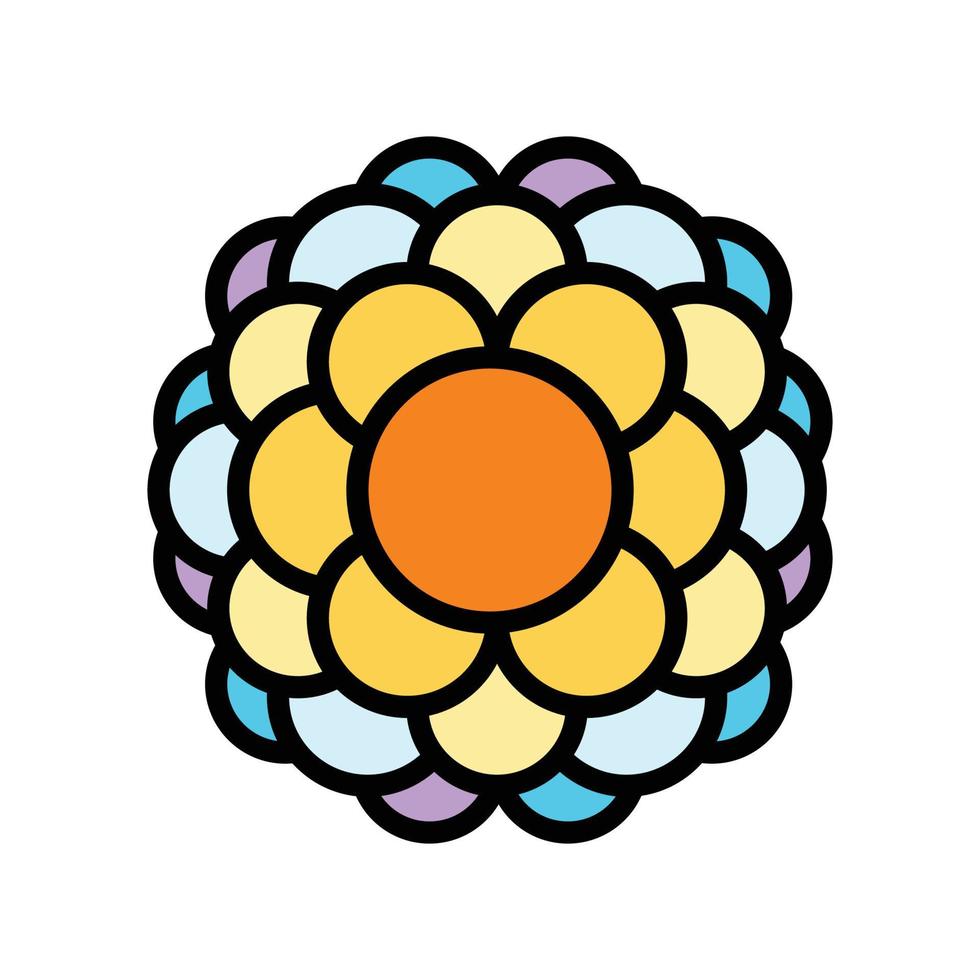 particle molecular structure color icon vector illustration
