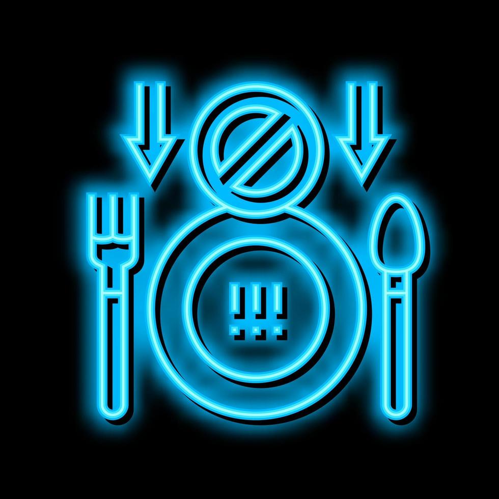 loss of appetite hepatitis neon glow icon illustration vector