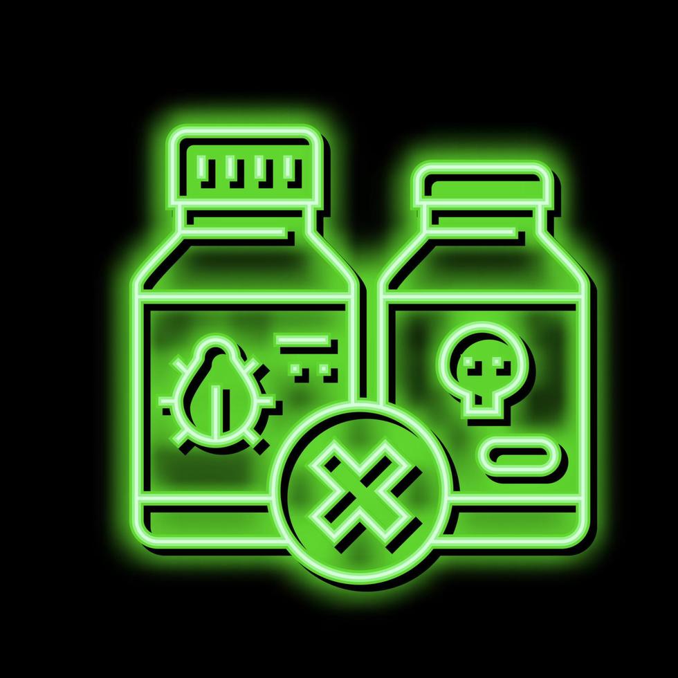 poison prohibition for safe children neon glow icon illustration vector