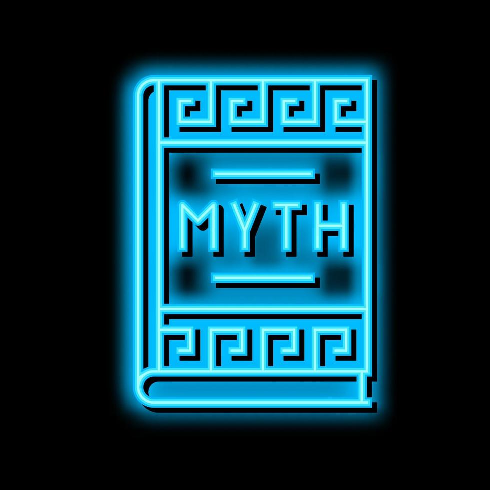 myth book ancient greece neon glow icon illustration vector
