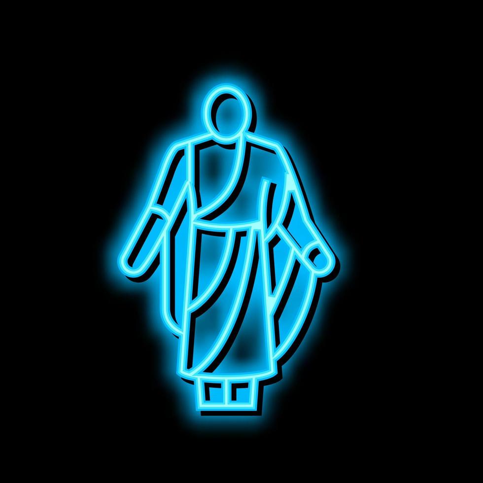 toga ancient rome neon glow icon illustration vector