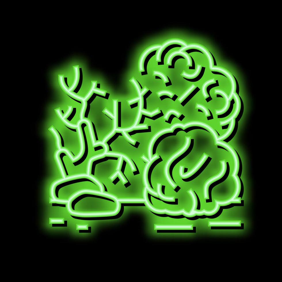 reef coral ocean neon glow icon illustration vector