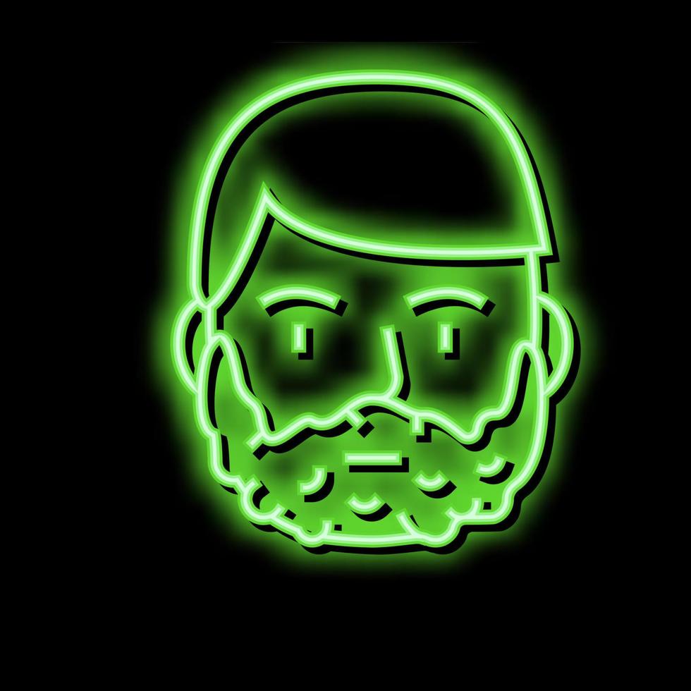 foam for shave on man face neon glow icon illustration vector
