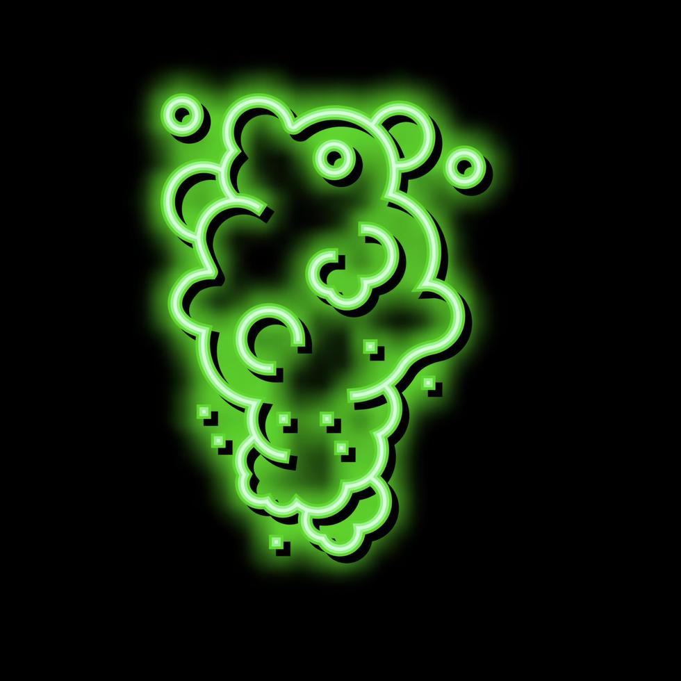 steam smoke neon glow icon illustration vector