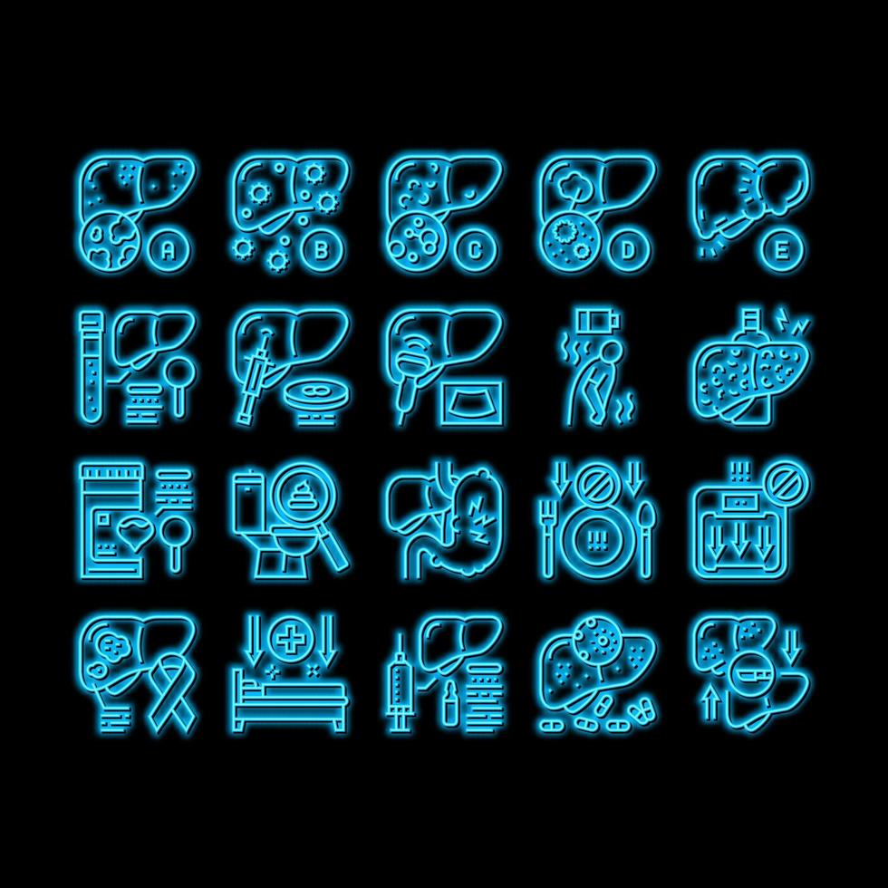 Hepatitis Liver Health Problem neon glow icon illustration vector