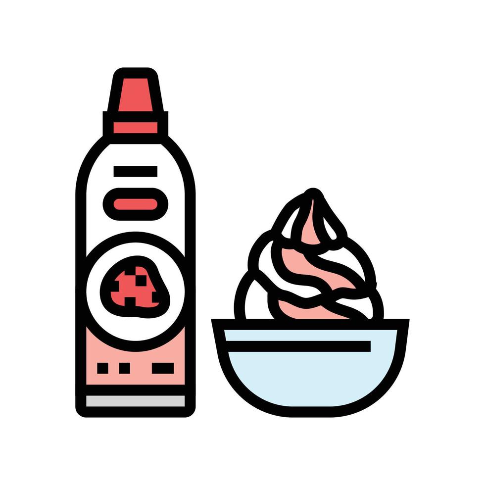 whipped cream milk product color icon vector illustration