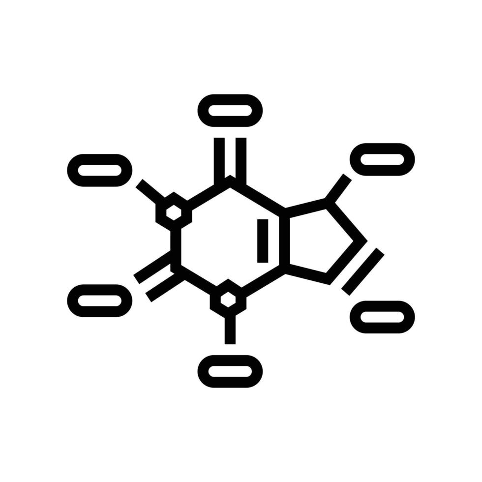 química molecular estructura línea icono vector ilustración