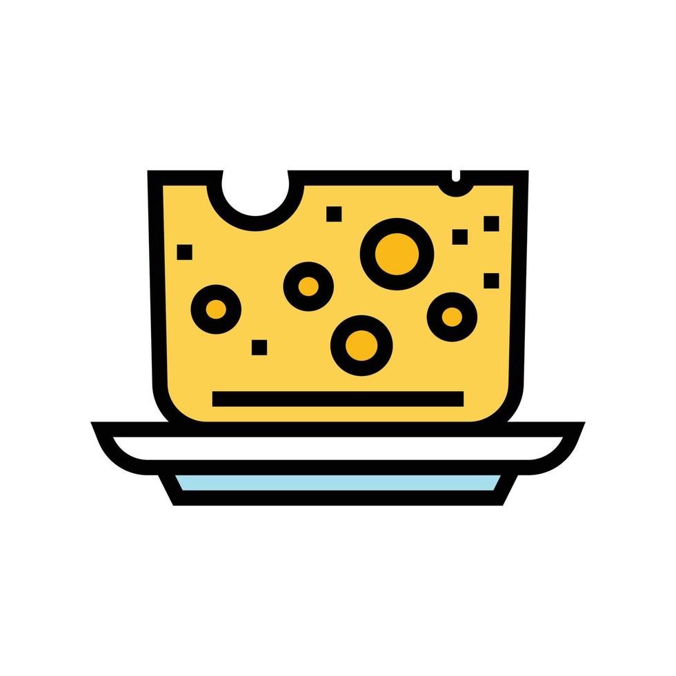 cheese milk product dairy color icon vector illustration