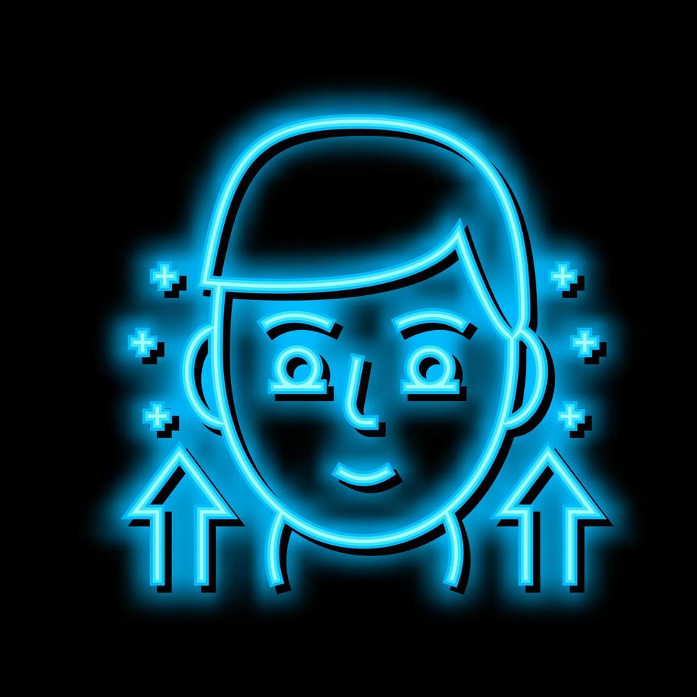 hypothyroidism endocrinology neon glow icon illustration vector