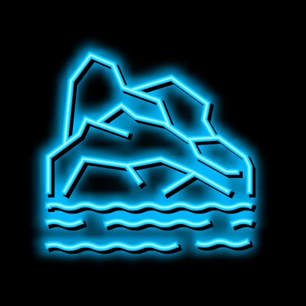 arctic land neon glow icon illustration vector