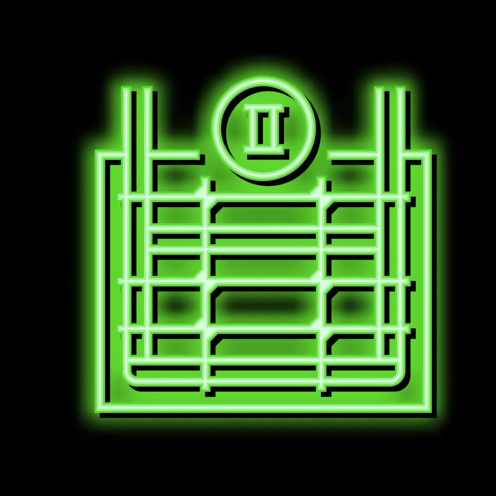 secondary reinforcement neon glow icon illustration vector