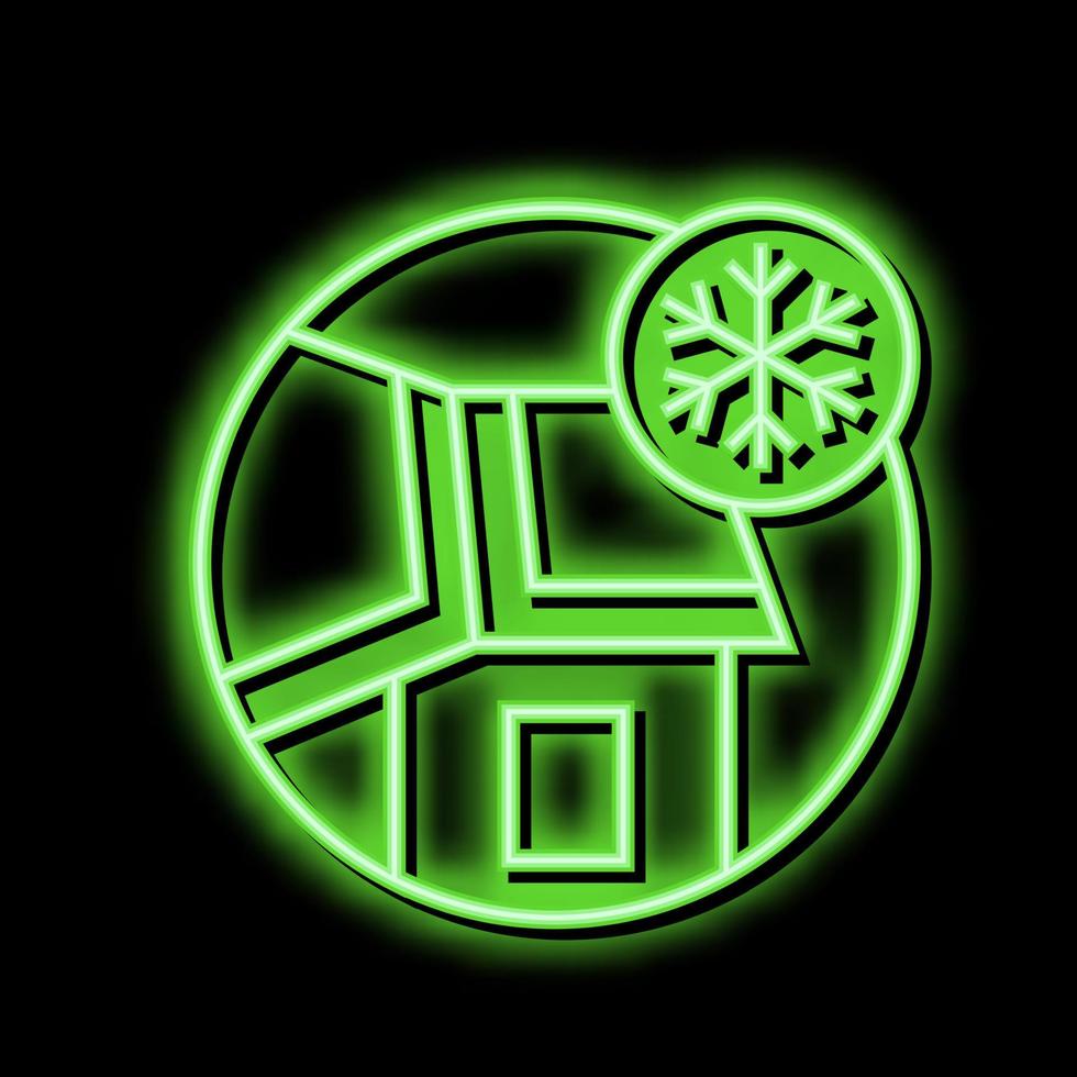 ice and water shield neon glow icon illustration vector