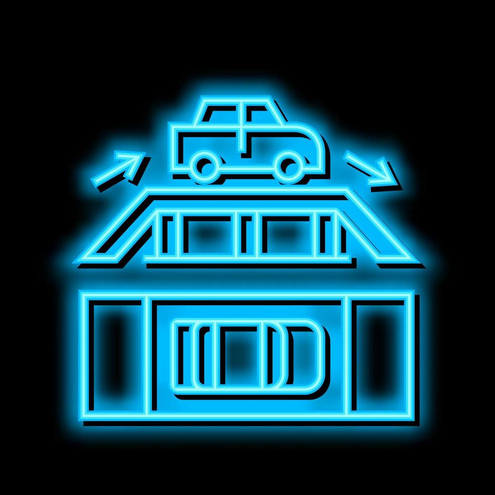 overpass passage neon glow icon illustration vector