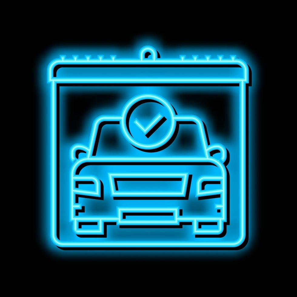 drivers day of test neon glow icon illustration vector