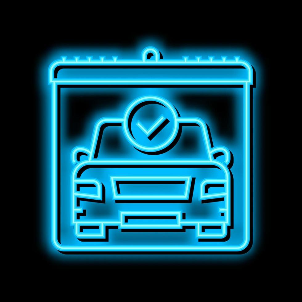 drivers day of test neon glow icon illustration vector