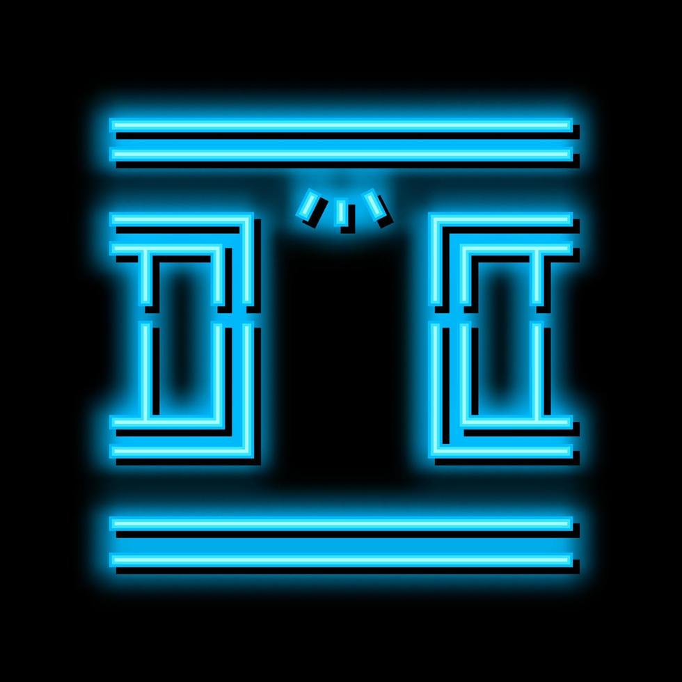 windows top lighting neon glow icon illustration vector