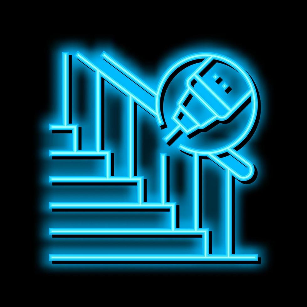 handrail repair neon glow icon illustration vector