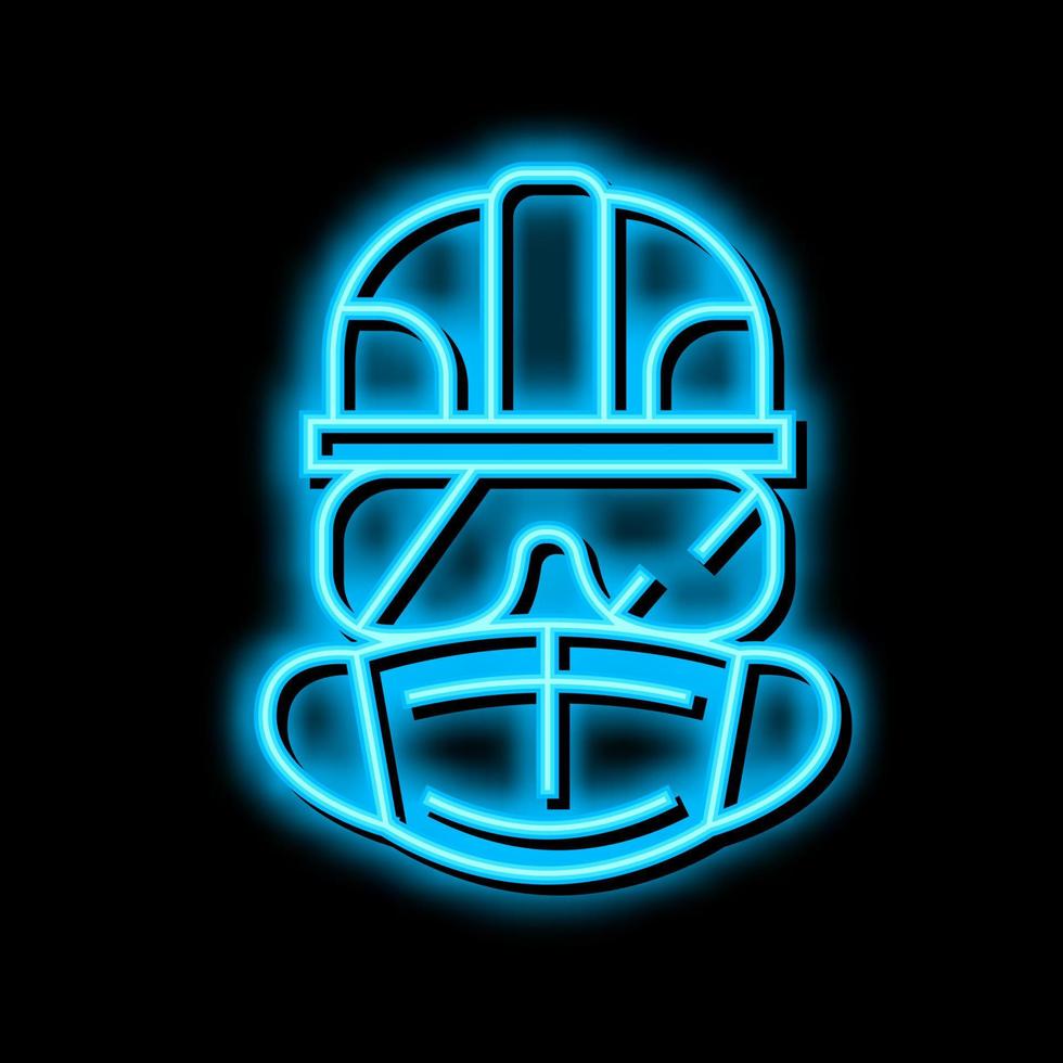 individual protection means neon glow icon illustration vector