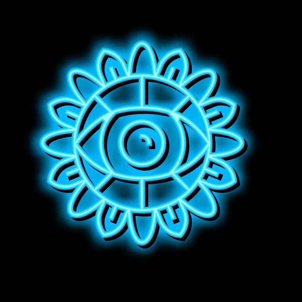 eye boho neon glow icon illustration vector