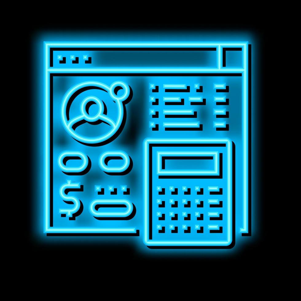 settlements on behalf of clients neon glow icon illustration vector