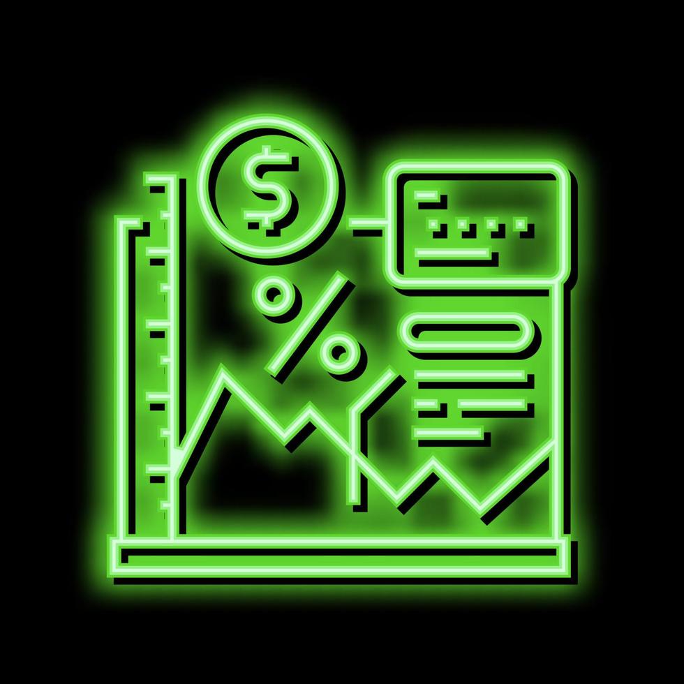 economy school lesson neon glow icon illustration vector