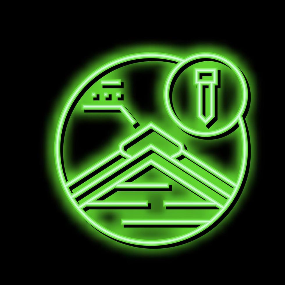 hip and ridge caps neon glow icon illustration vector