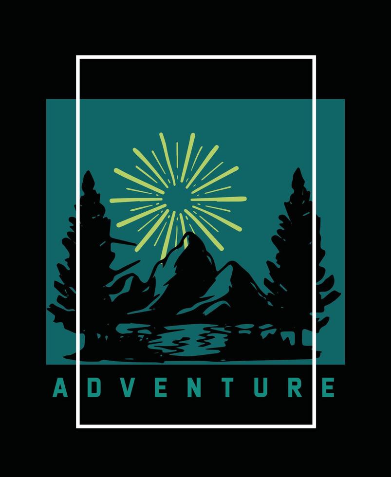 Adventure t shirt template design. vector