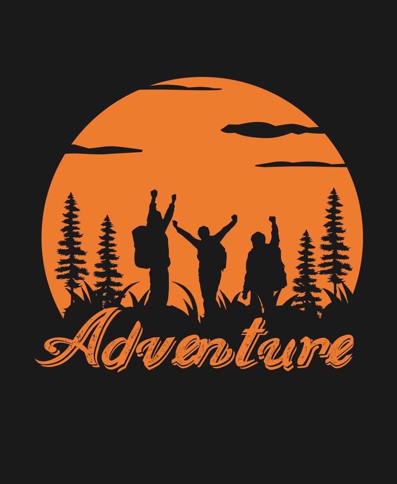 Adventure t shirt template design. vector