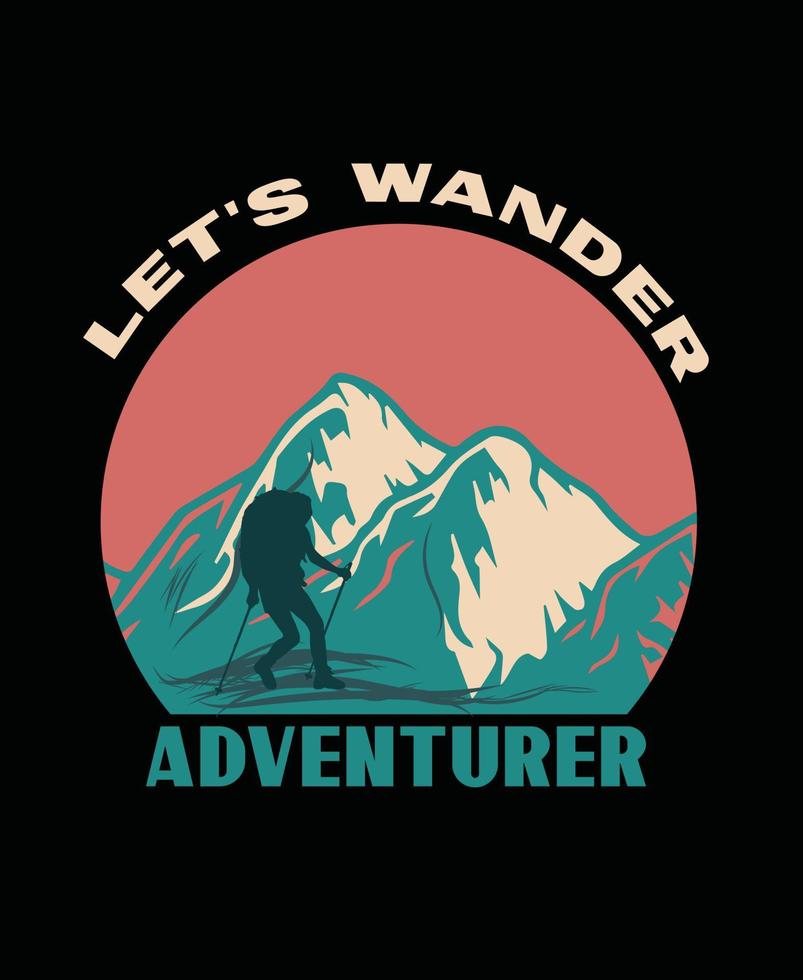 Adventure t shirt template design. vector