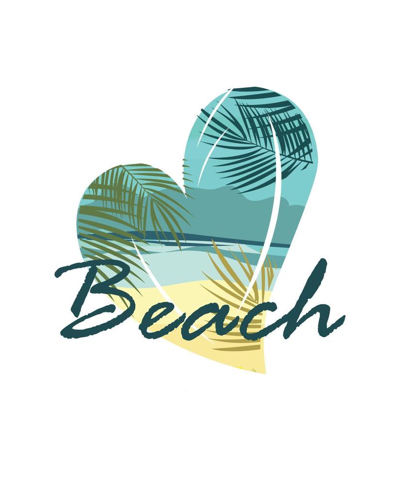 diseño de plantilla de camiseta de playa. vector