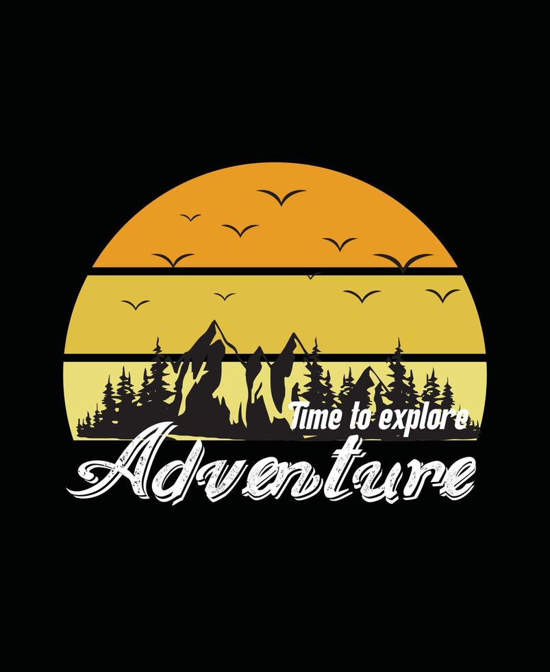 Adventure t shirt template design. vector