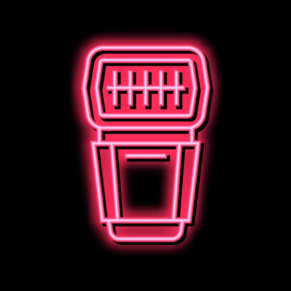 flash photo camera neon glow icon illustration vector