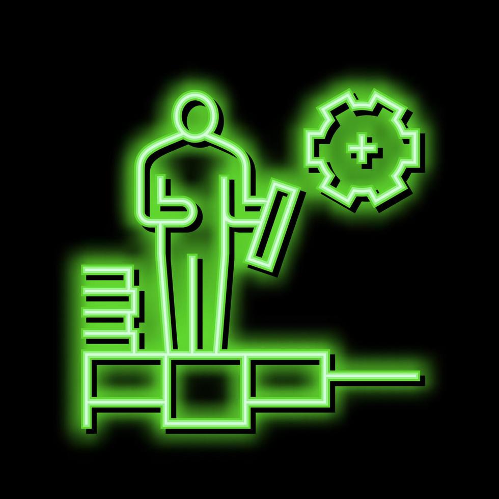 master tiler neon glow icon illustration vector