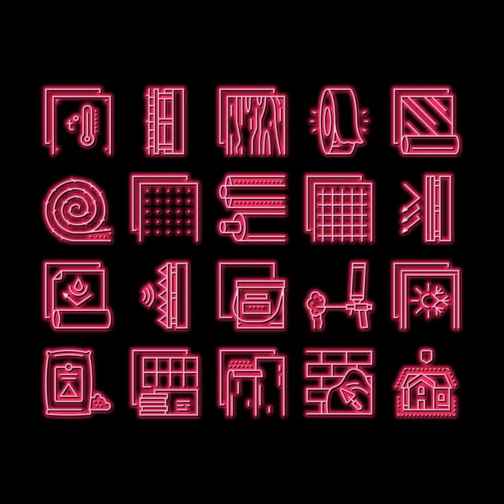 Insulation Building neon glow icon illustration vector