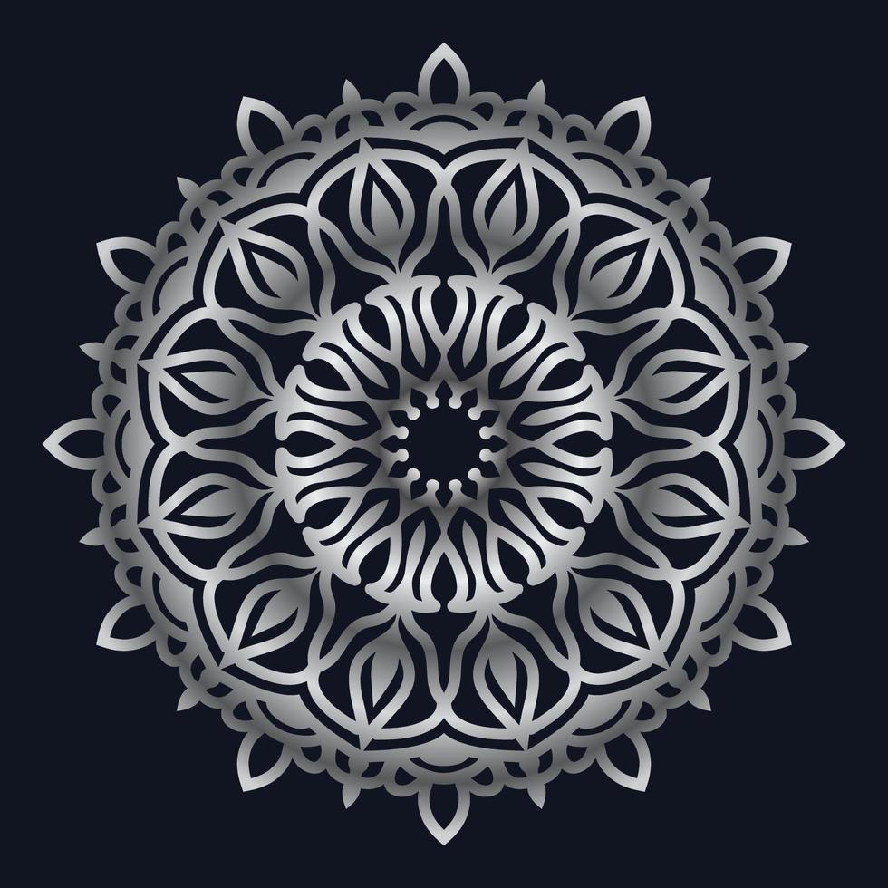 elementos decorativos lujo ornamento patrón gradiente mandala diseño vector