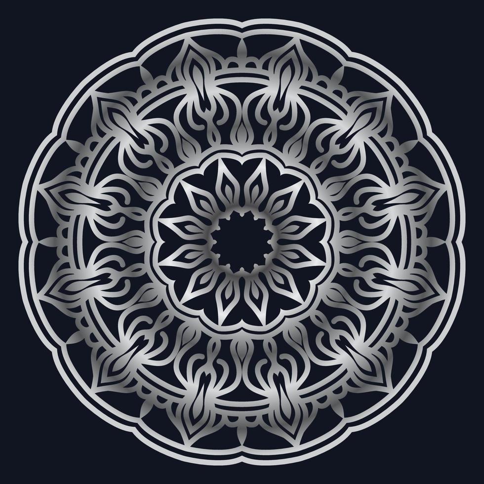 elementos decorativos lujo ornamento patrón gradiente mandala diseño vector