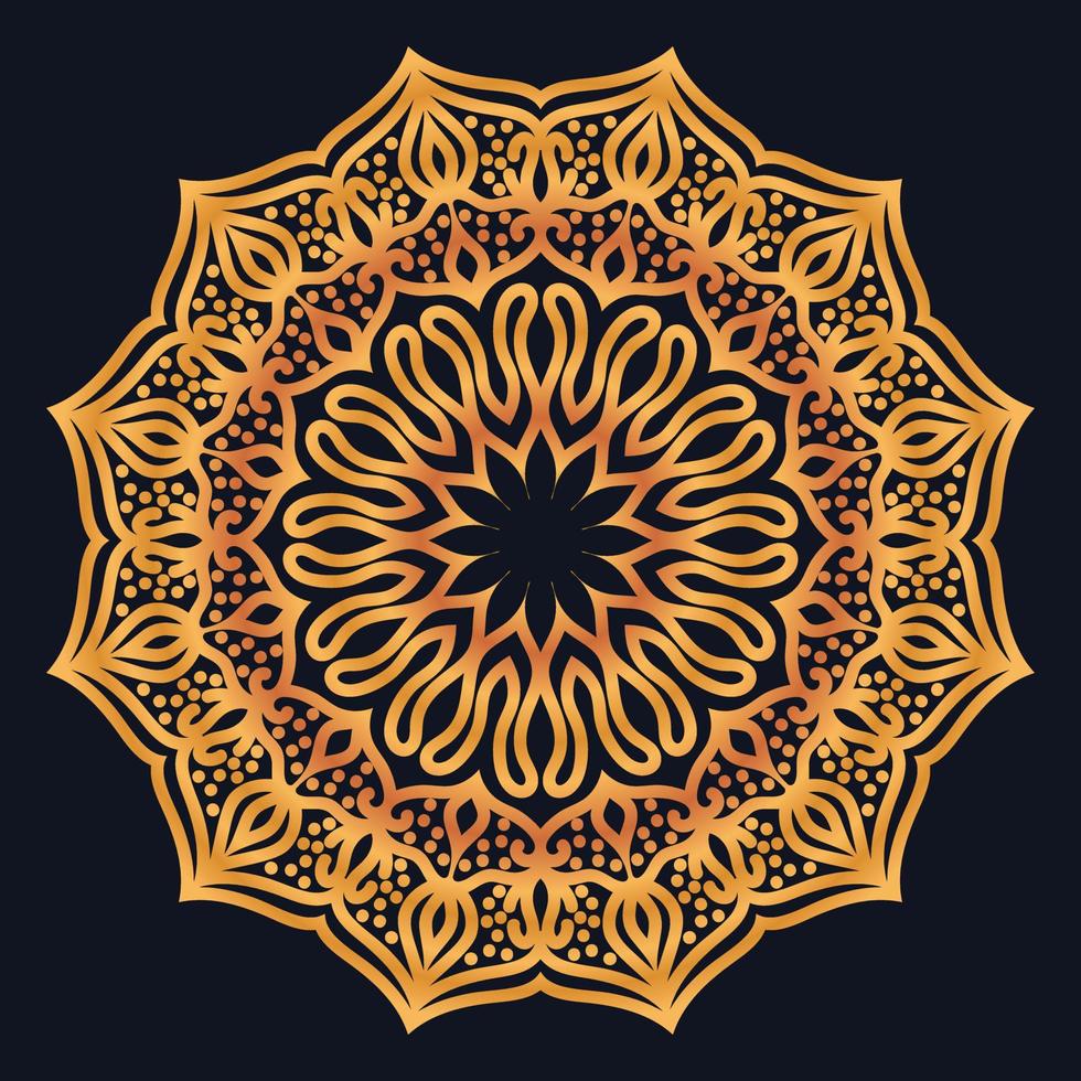 Decorative elements luxury ornament pattern gradient mandala design vector