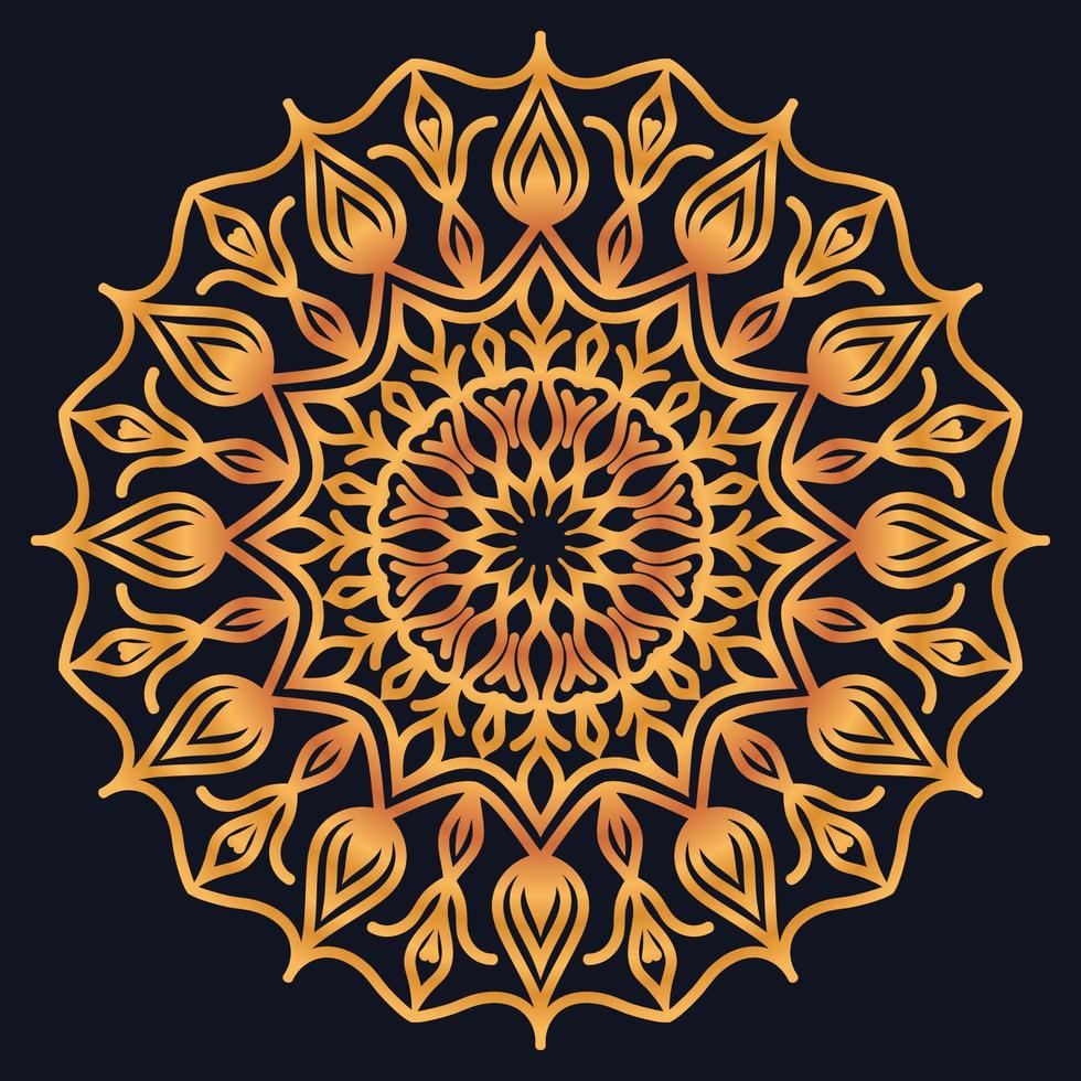 Decorative elements luxury ornament pattern gradient mandala design vector