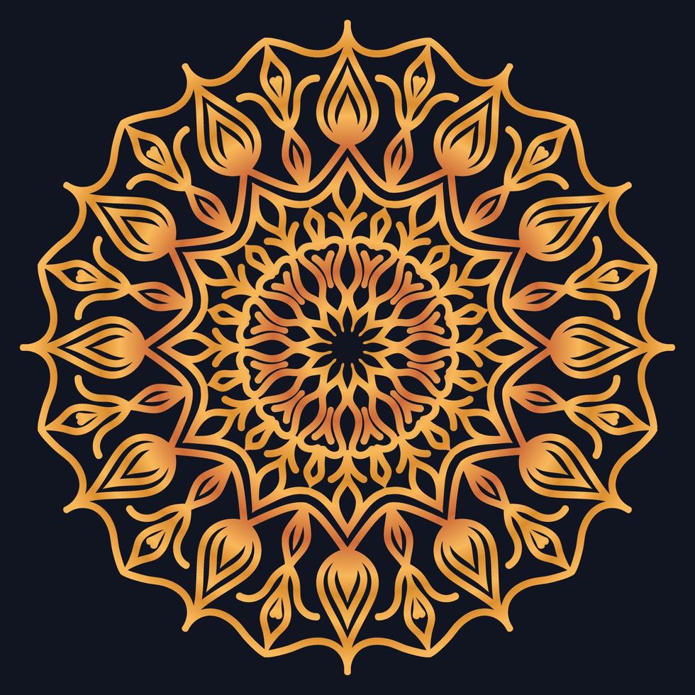 Decorative elements luxury ornament pattern gradient mandala design vector